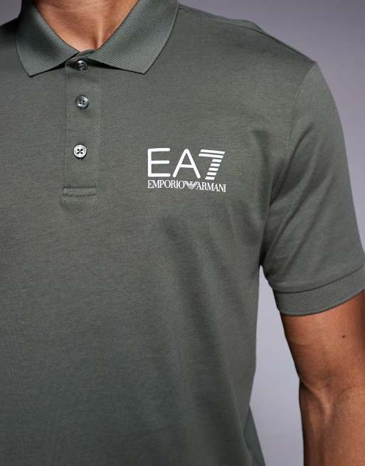Armani – EA7 Train – Polohemd in Grün mit EA7-Logo, 5 von 5