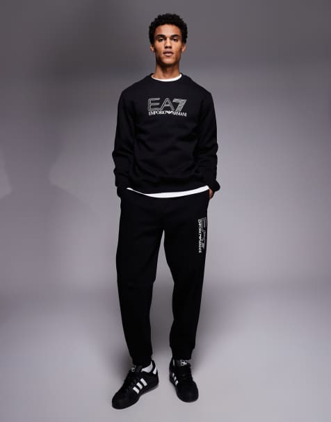 Armani EA7 train visability logo co-ord joggers in black