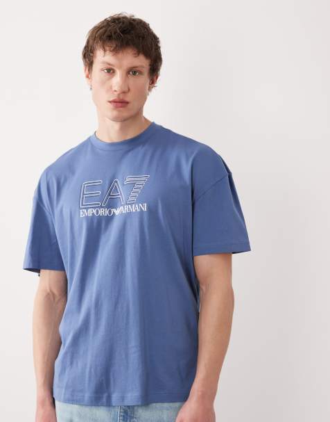 Armani EA7 train visability loose fit t-shirt blue - view 1