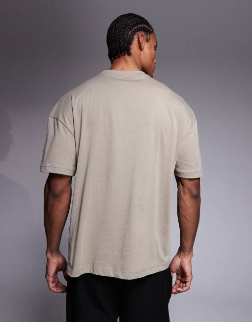 Armani - EA7 - Train Visability - Losvallend T-shirt in bruin, 3 van 5