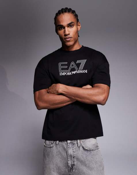 Armani - EA7 Train Visability - Sort T-shirt med løs pasform - view 1