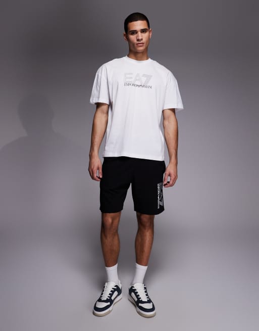 Armani – EA7 Train Visability – Vit, avslappnad t-shirt, 2 av 5