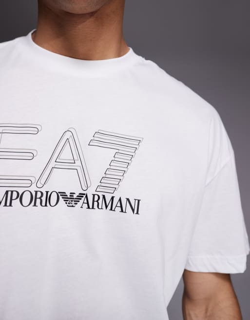 Armani – EA7 Train Visability – Vit, avslappnad t-shirt, 5 av 5