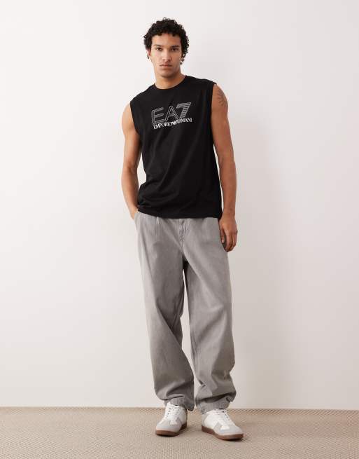 Armani EA7 - Train Visibility - Camiseta negra de corte suelto sin mangas, 5 de 5