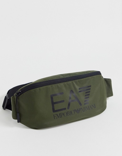 Armani EA7 Train Visibility cross body bum bag in khaki