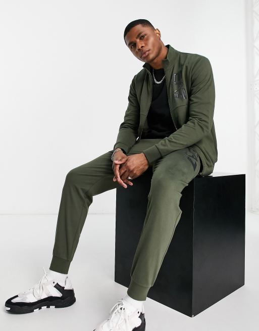 Khaki best sale armani tracksuit