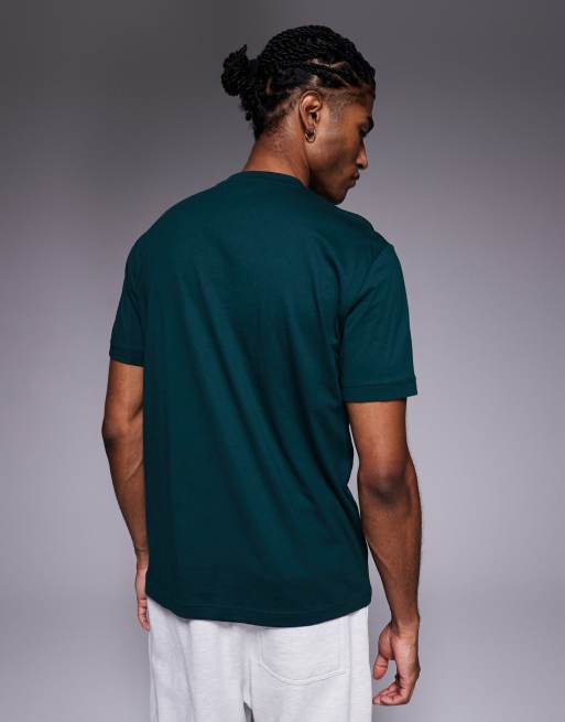 Armani EA7 train visibility large logo t-shirt in teal, 5 of 5