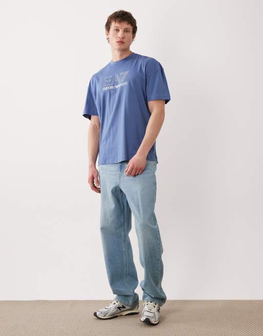 Armani – EA7 Train Visibility – Locker geschnittenes T-Shirt in Blau, 2 von 5