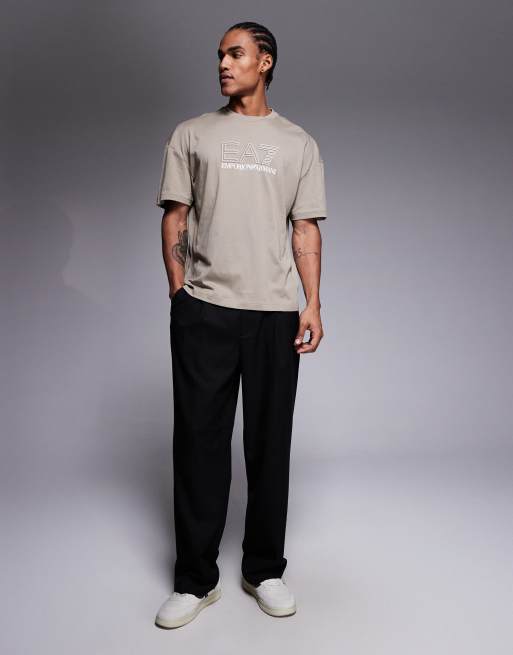 Armani – EA7 Train Visibility – Locker geschnittenes T-Shirt in Braun, 2 von 5