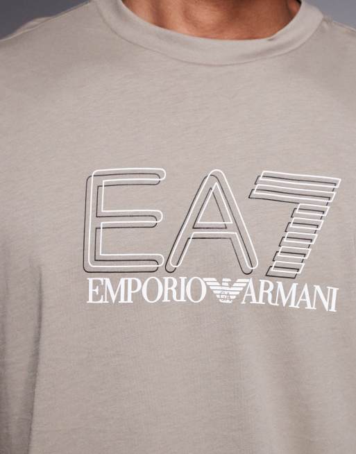 Armani – EA7 Train Visibility – Locker geschnittenes T-Shirt in Braun, 4 von 5
