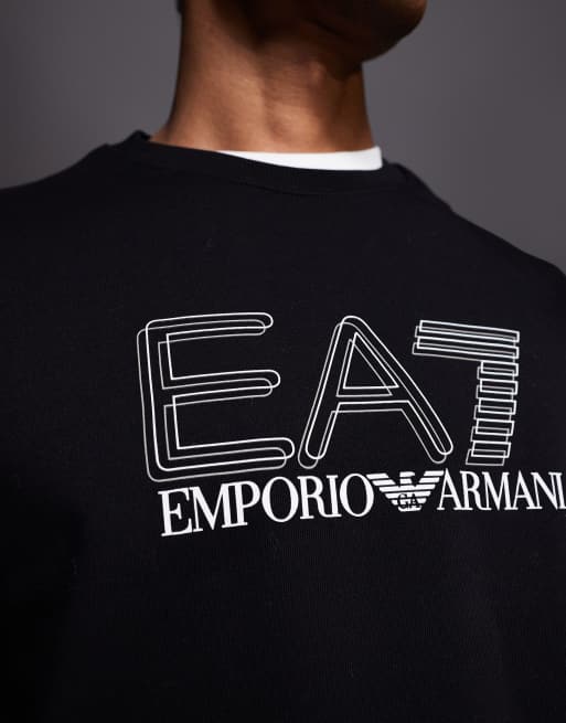 Armani EA7 train visibility logo co-ord sweatshirt in black, 5 of 5