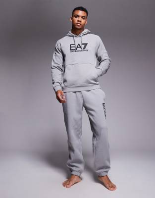 Ea7 Armani  Train Visibility Logo Hoodie Co-ord In Gray