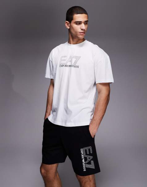 Armani EA7 - Train Visibility - Pantalones cortos negros con logo (parte de un conjunto) - view 1