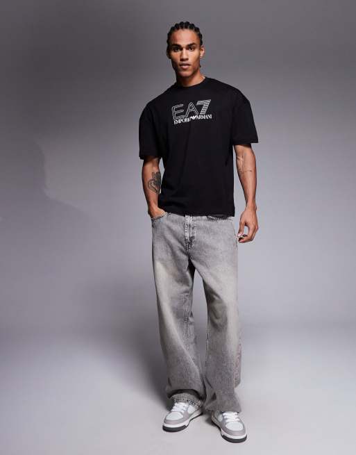 Armani - EA7 Train Visibility - Sort T-shirt i afslappet pasform, 2 af 5