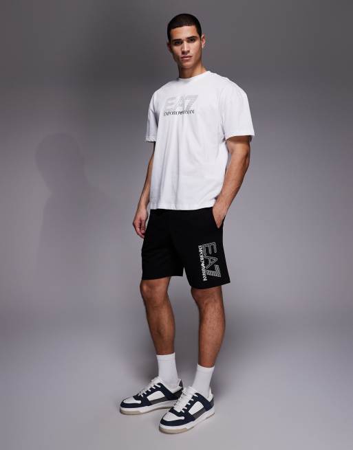 Armani – EA7 – Train Visibility – Svarta shorts med logga, del av set, 2 av 5