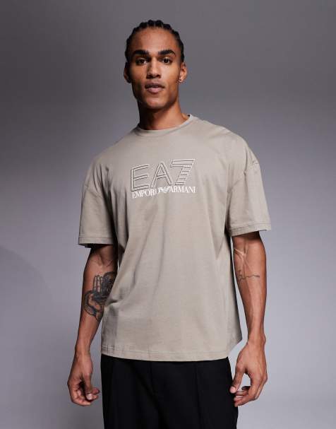 Armani - EA7 Train Visibility - T-shirt ampia marrone - view 1