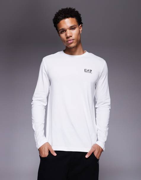 Armani EA7 training long sleeve t-shirt in white
