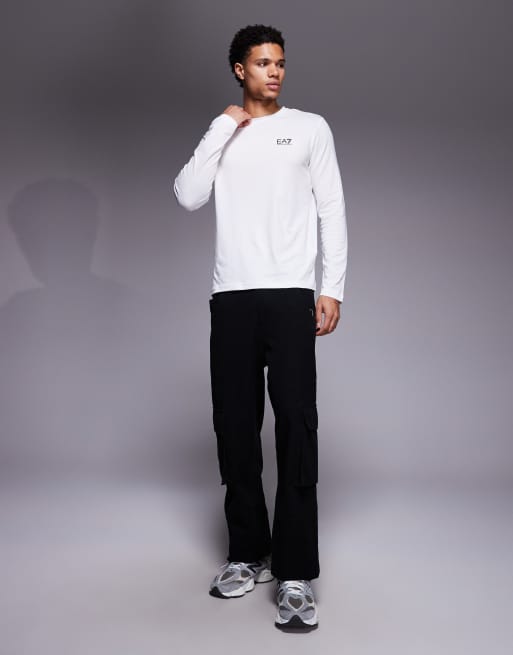 Armani EA7 training long sleeve t-shirt in white, 2 of 5