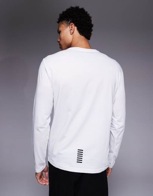 Armani EA7 training long sleeve t-shirt in white, 3 of 5
