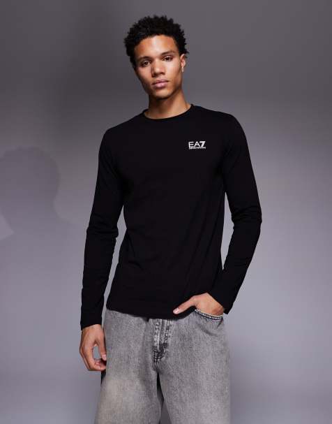 Armani - EA7 - Training T-shirt met lange mouwen in zwart - view 1