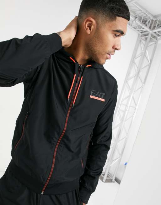 EA7 Ventus shell tracksuit in black | ASOS