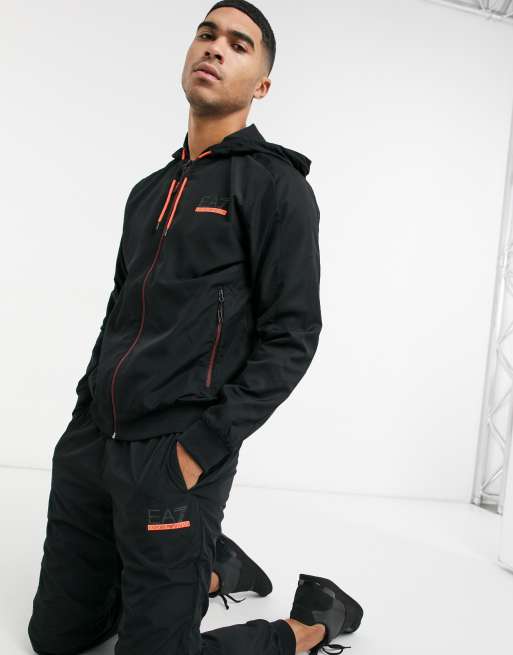 EA7 Ventus shell tracksuit in black | ASOS