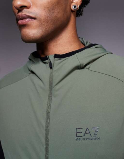Armani EA7 Vigor 7 logo zip hoodie in green, 5 of 5