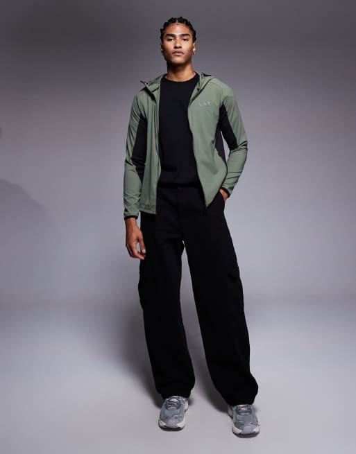 Armani - EA7 - Vigor 7 - Sweat à capuche zippé avec logo - Vert, 2 de 5