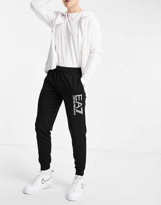 Armani EA7 visibility french terry joggers in black