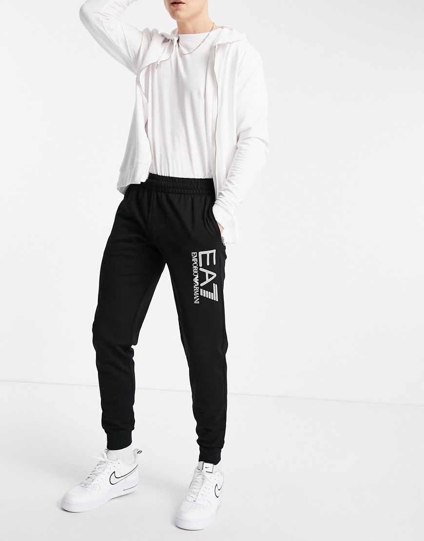Armani EA7 visibility french terry sweatpants in black