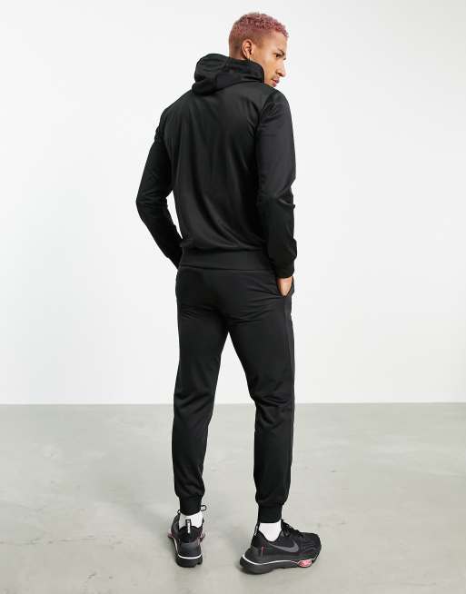 Armani EA7 Visibility large logo tracksuit in black ASOS