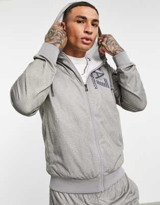 ea7 emporio armani visibility tracksuit grey