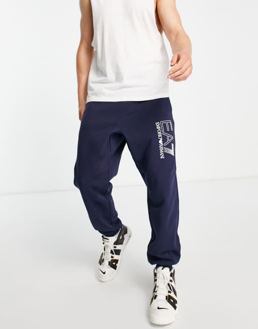 Armani EA7 Visibility logo sweatpants in navy ASOS