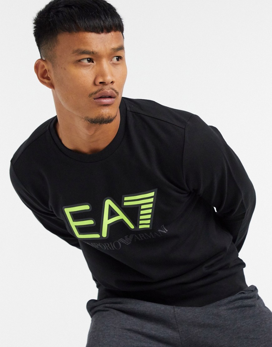 Armani EA7 Visibility logo sweatshirt in black