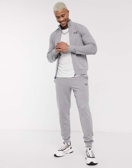 Ea7 cheap grey tracksuit