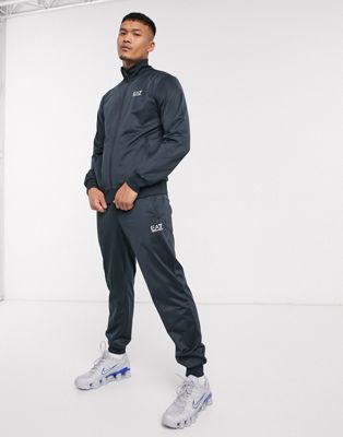 Ea7 Armani Visibility Tricot Logo Tracksuit In Navy | ModeSens