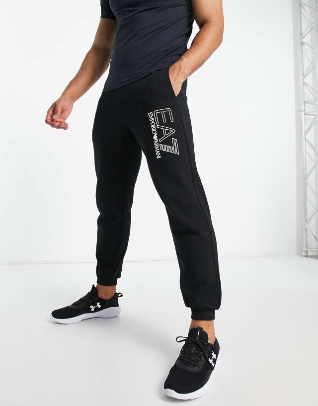 Armani EA7 Visibilty logo sweatpants in black