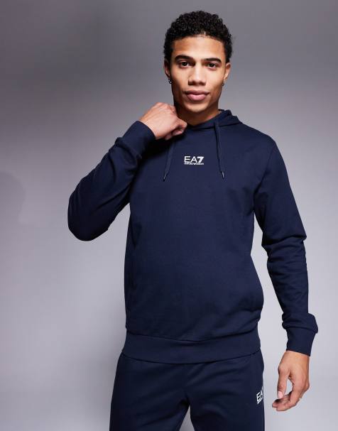 Armani - EA7 - Volledig trainingspak met centraal logo in marineblauw - view 1