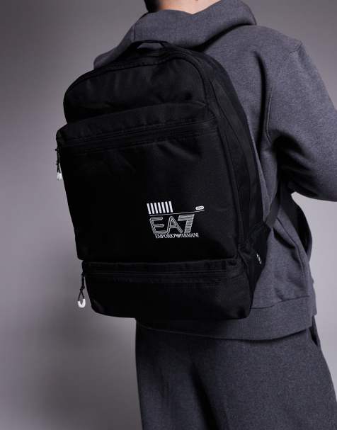 Armani EA7 - Zaino nero con logo - view 1