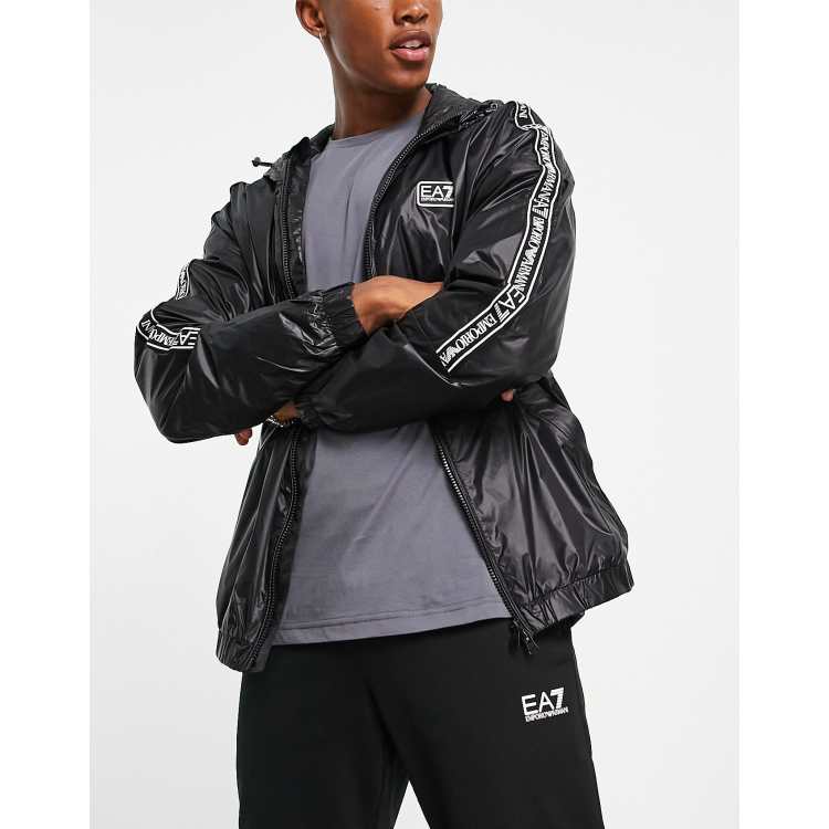 Ea7 hooded bomber jacket sale