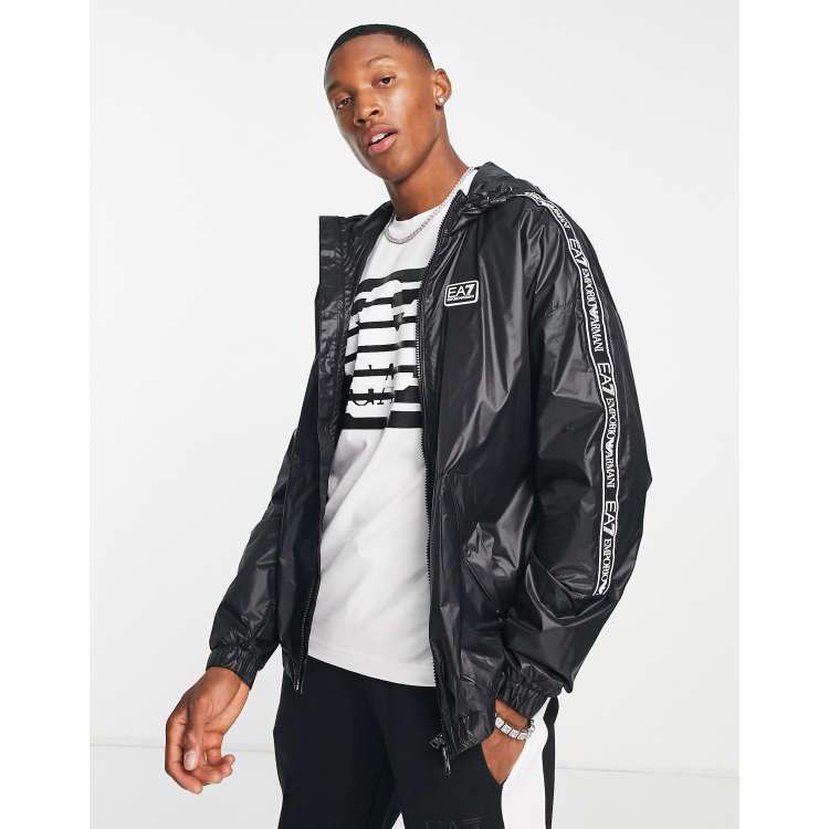 Ea7 hooded bomber jacket sale