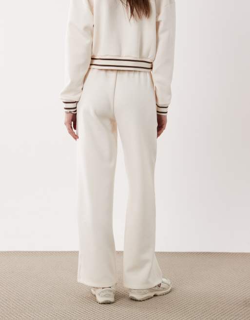 Armani Exchange 1/4 zip tipped pants in ecru (part of a set), 5 of 5