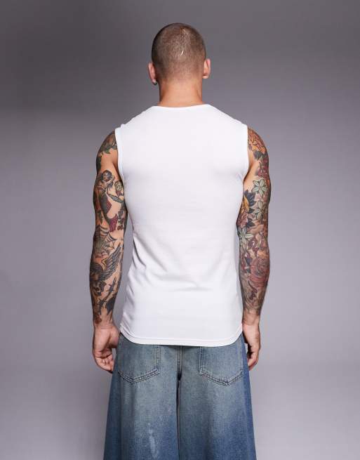 Armani Exchange 2-pack vests in black and white
