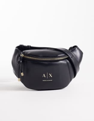 Armani Exchange - Alice - Kleine Gürteltasche zum Umhängen in Schwarz