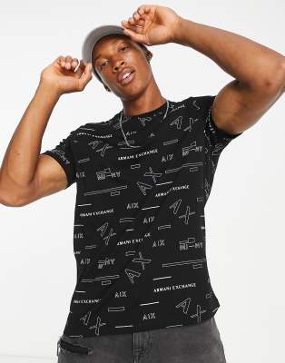 armani all over print shirt