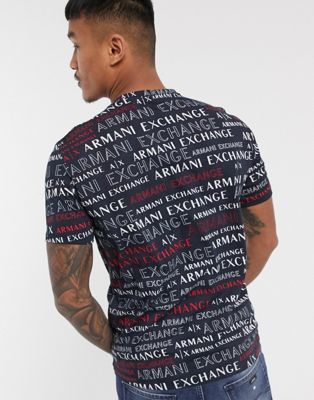 armani all over print t shirt