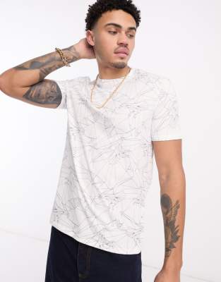 Armani Exchange allover eagle print t-shirt in white