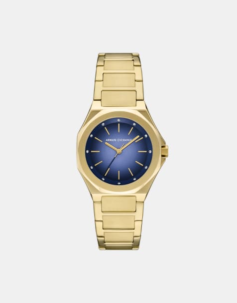 Armani Exchange – Andrea – Damen-Quarzuhr aus goldfarbenem Edelstahl mit 3 Zeigern - view 1