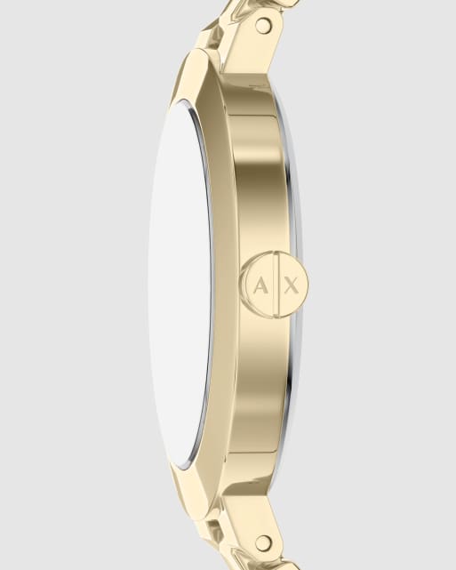 Armani Exchange – Armbanduhr aus goldfarbenem Edelstahl mit zwei Zeigern, AX7177, 3 von 4