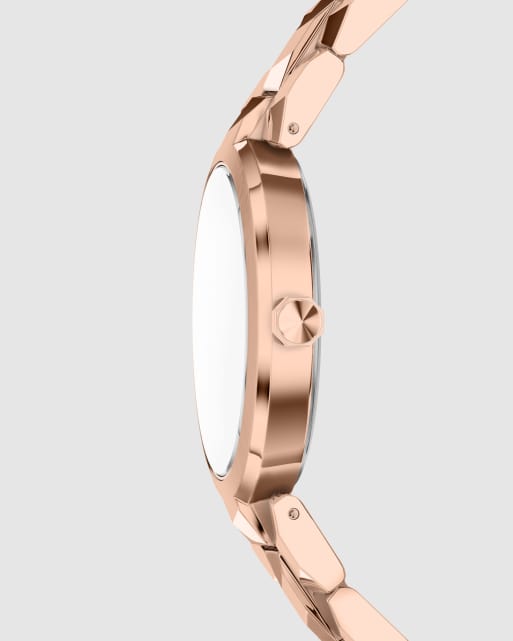 Armani Exchange Audora Damen 2-Zeiger-Uhr aus roségoldfarbenem Edelstahl, 3 von 4